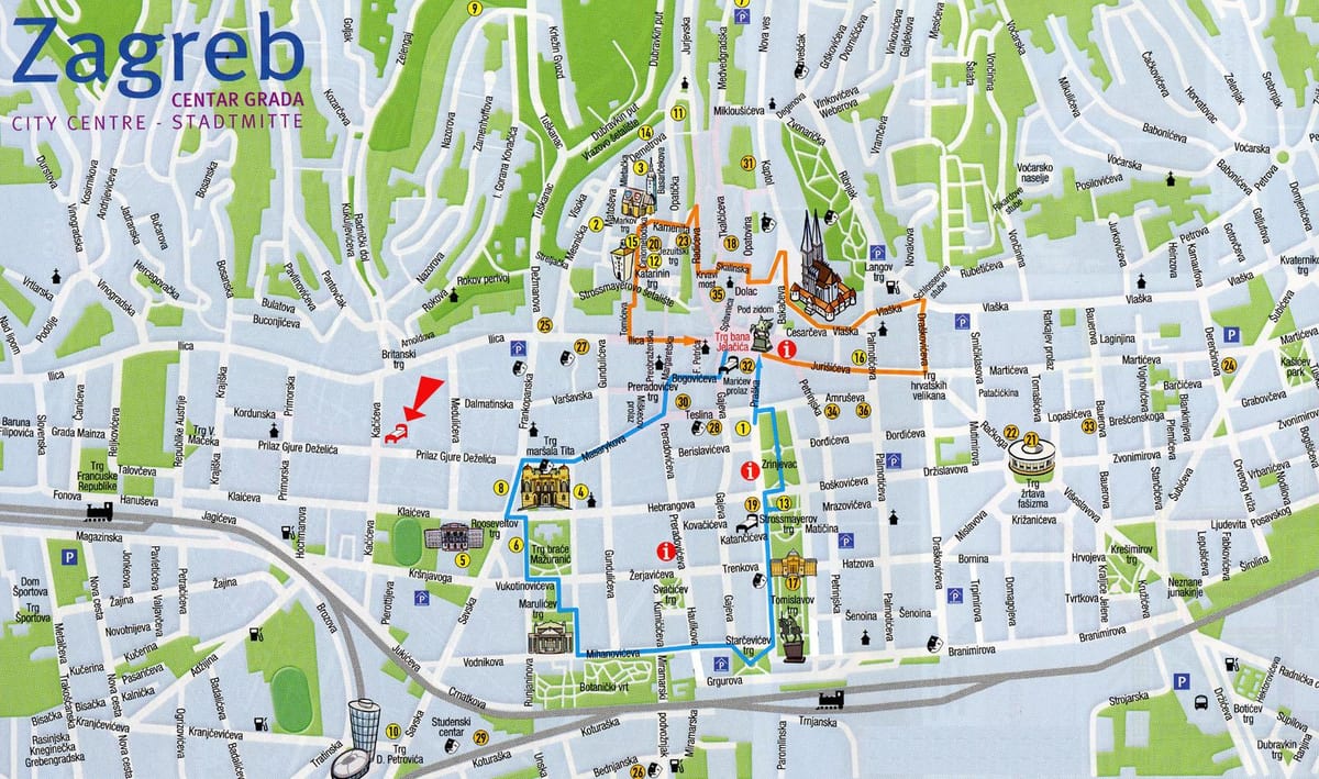 کے نقشے پر zagreb کروشیا