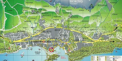 نقشہ کے جزیرہ نما پر makarska کروشیا