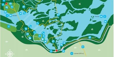 Krka نیشنل پارک کروشیا کا نقشہ